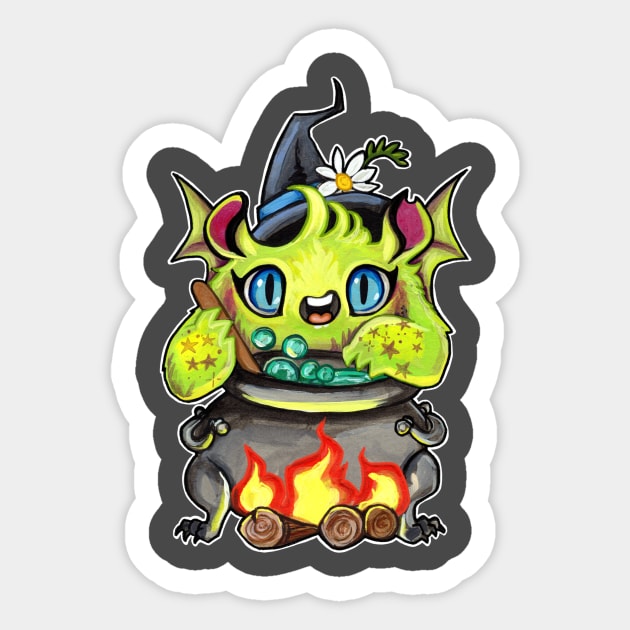 Witchy puffling monster Sticker by BiancaRomanStumpff